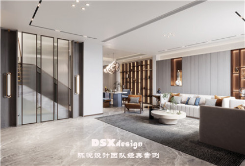 聚通裝潢設(shè)計(jì)案例-松江區(qū)佘山一品400㎡現(xiàn)代輕奢別墅裝修